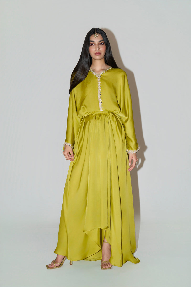 Mustard Green Kaftan