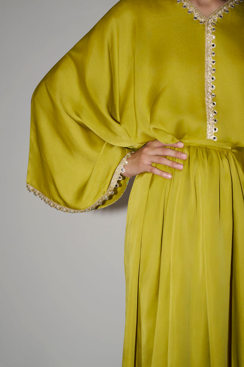 Mustard Green Kaftan