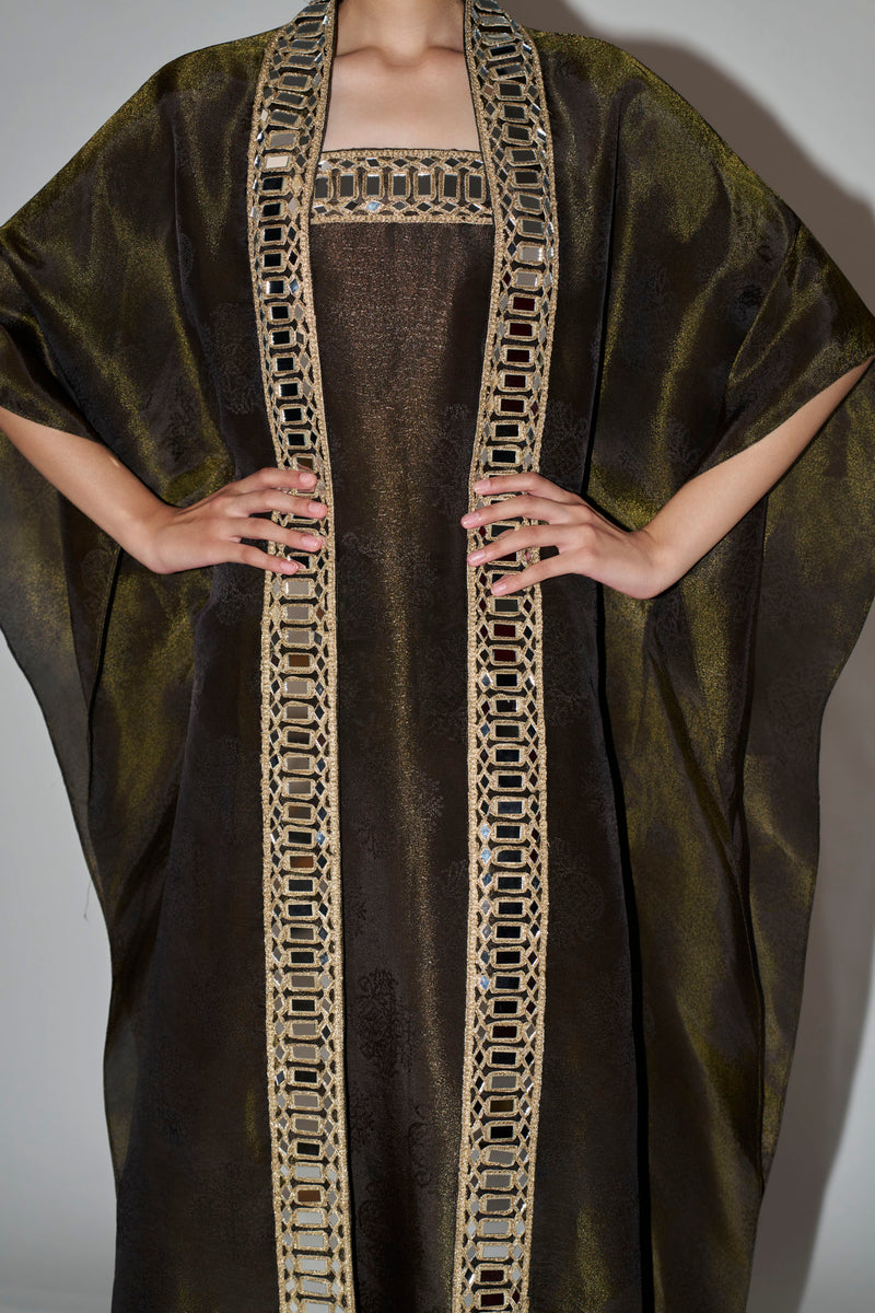 Black Long Dress With Cape