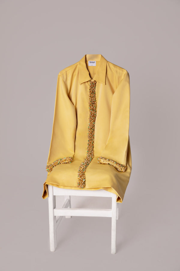 MUSTARD EMBELLISHED WOMEN'S DRESS