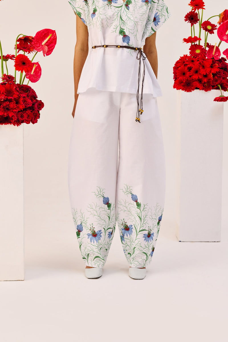 White Floral Printed Co-Ord Set