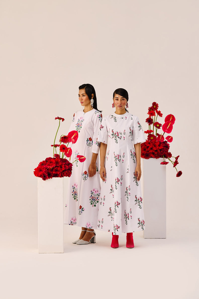 White Garden Embroidered Maxi Dress