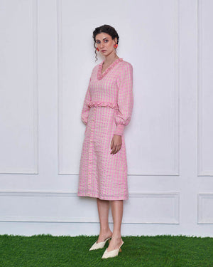 Roeship Ghingam Checkered Midi Dress