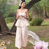Cherry Blossom Top With Pant Co Ord Set