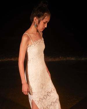 LONG CUTWORK DRESS