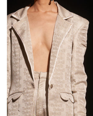 Jacquard Satin Pant Suit For Women