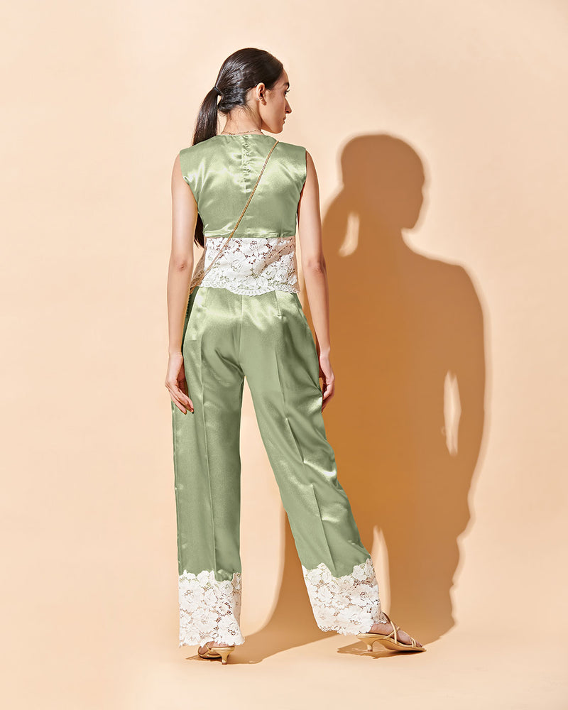 SATIN-LACE CO-ORD