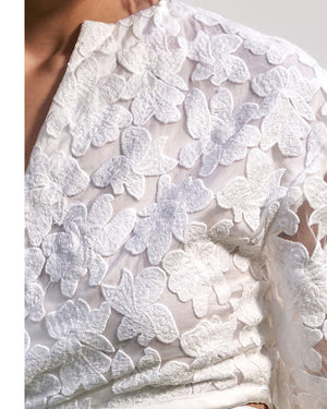 White Crop Top Skirt Floral Co Ord