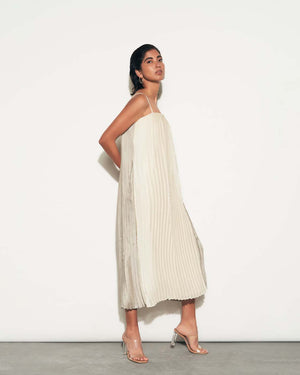 Pleated Midi Dress