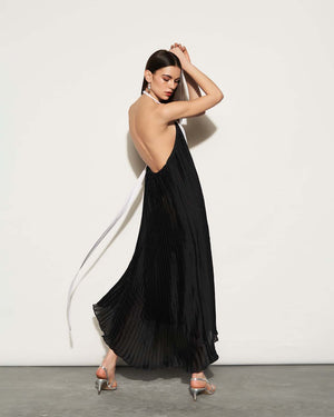 Halterneck High-Low Dress
