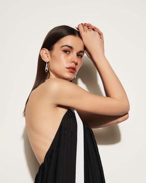 Pleated Halterneck Dress