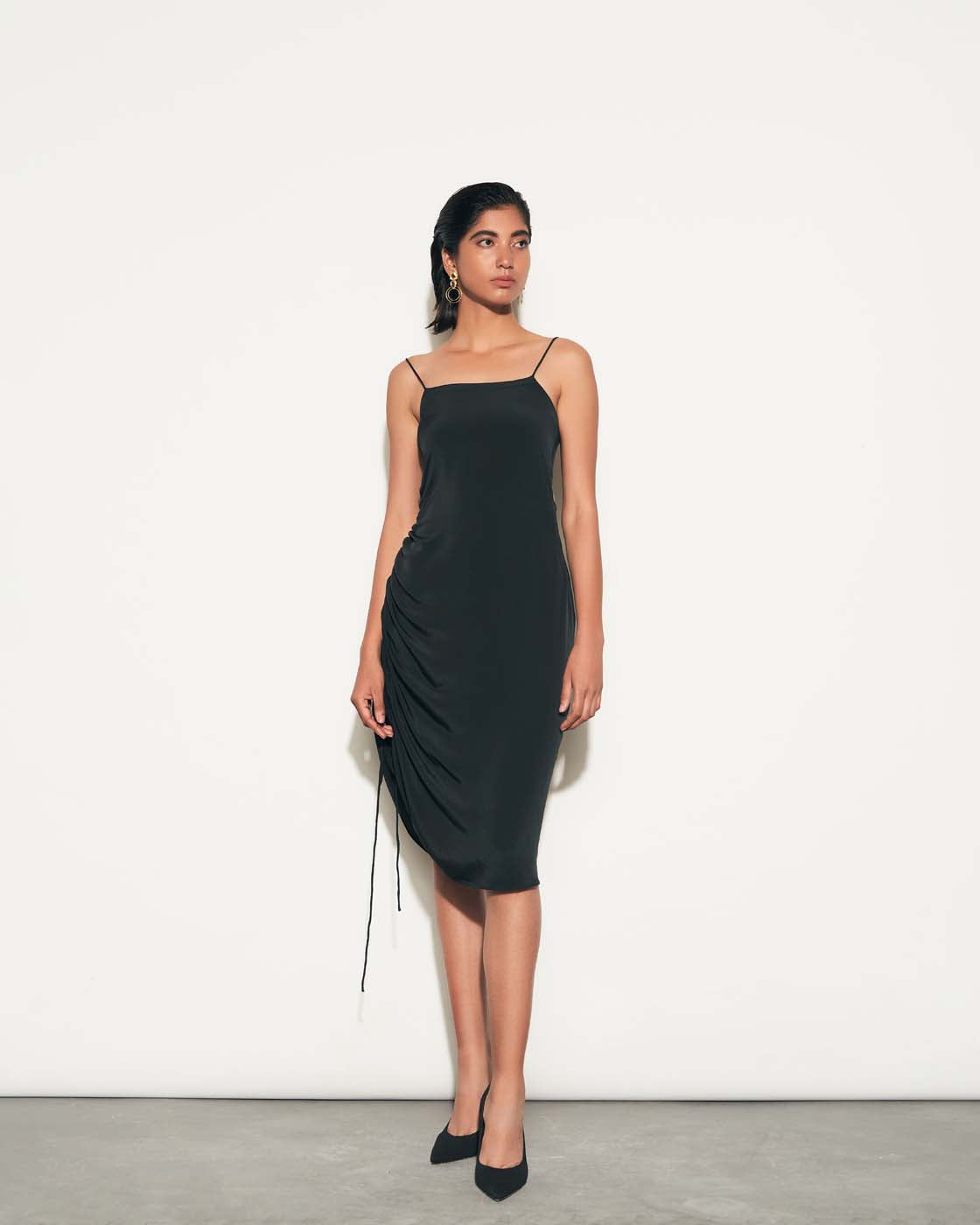Striped Asymmetrical flowy knot dress
