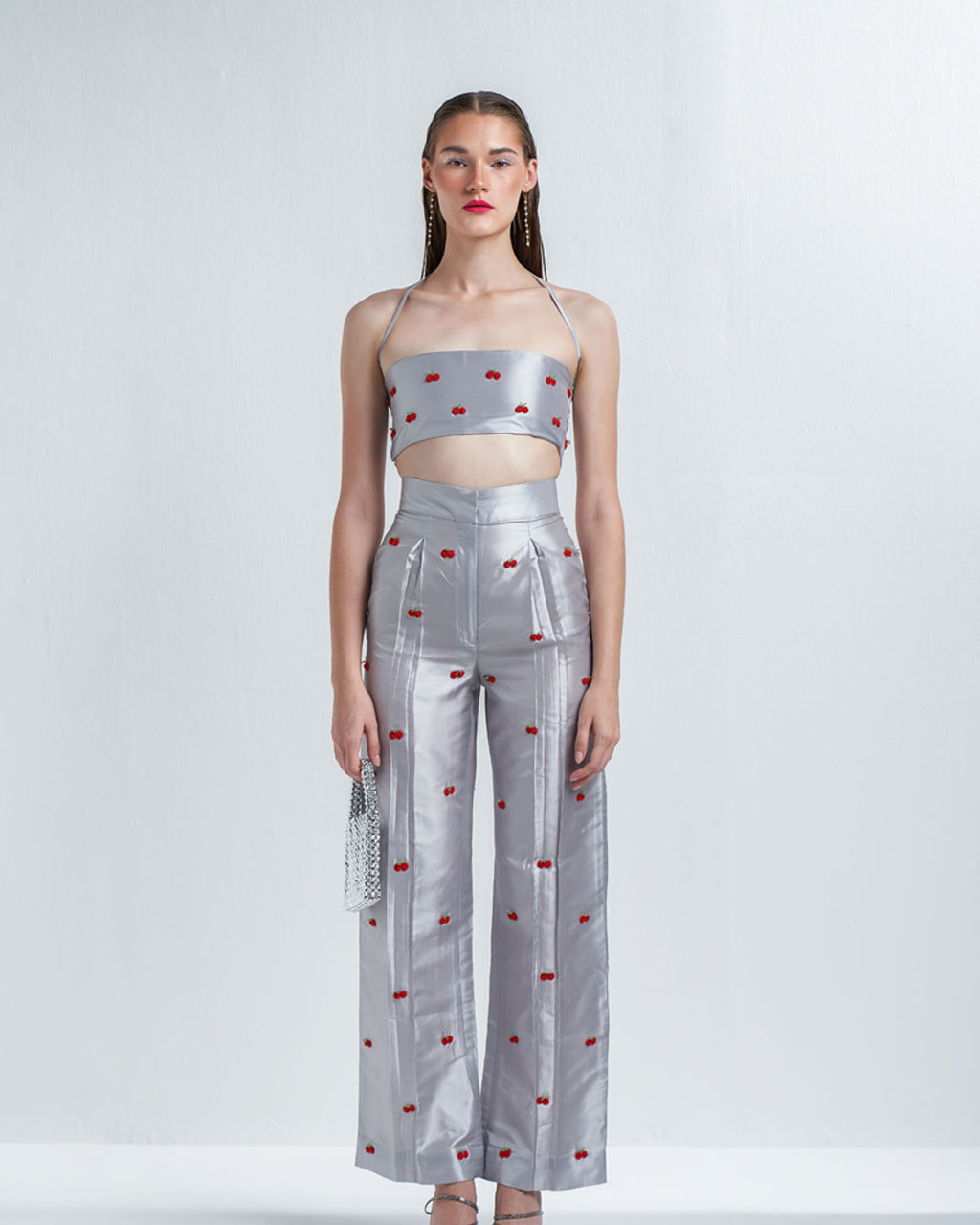 Buy Grey Tube Top Pant Co Ord Set Online