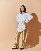 GOLD FLARED PANTS