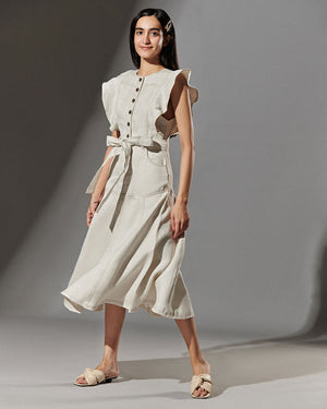 TIE UP MIDI DRESS