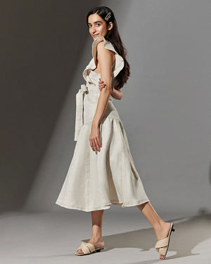 TIE UP MIDI DRESS