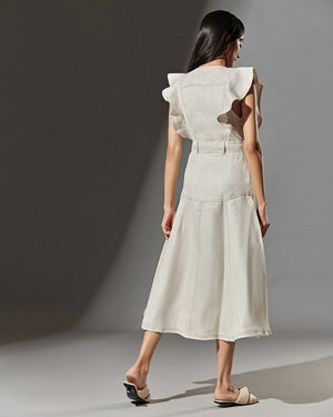 TIE UP MIDI DRESS