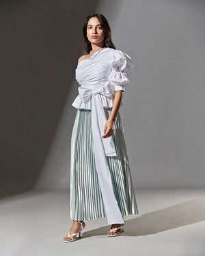 ONE SHOULDER TOP WITH BOW