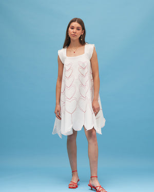 Sweet William Scalloped Mini Dress