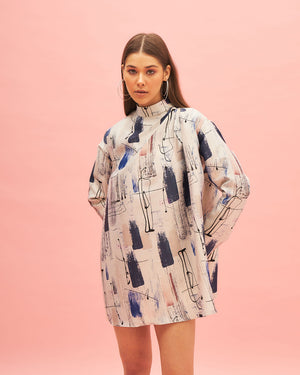 SEA HOLLY PLEATED MINI DRESS