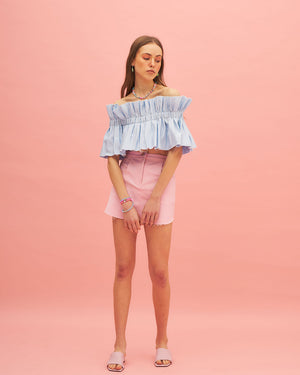 WATERFALL MIST PLEATED TUBE TOP
