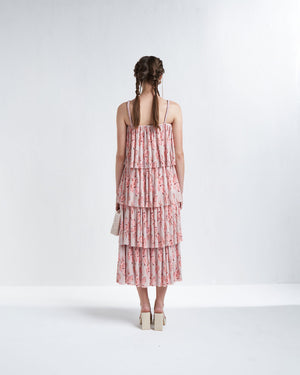 AURORA FLORAL TIERED DRESS