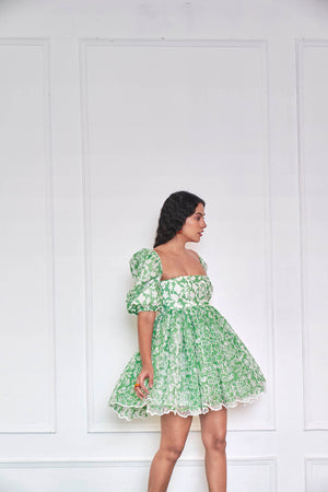 Chamomile Ballerian Ballon Sleeves Dress