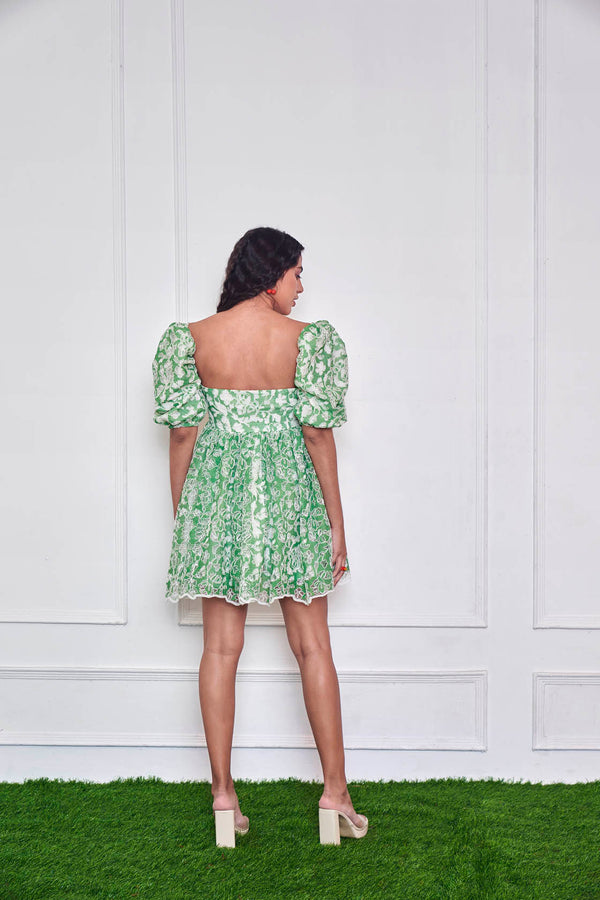 Chamomile Ballerian Ballon Sleeves Dress