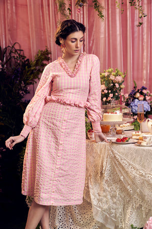 Roeship Ghingam Checkered Midi Dress