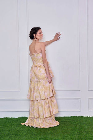 Fallen Angel Ruffled Frills Long Dress