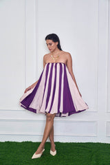 Purple Heart Two Shades Strapless Mini Dress