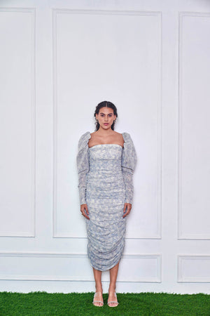 Little Woman Gathered Midi Dress