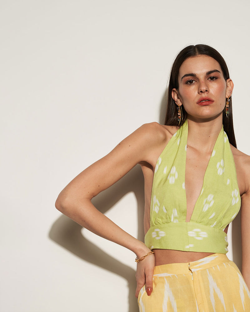Rendezvous Halter Top Lime